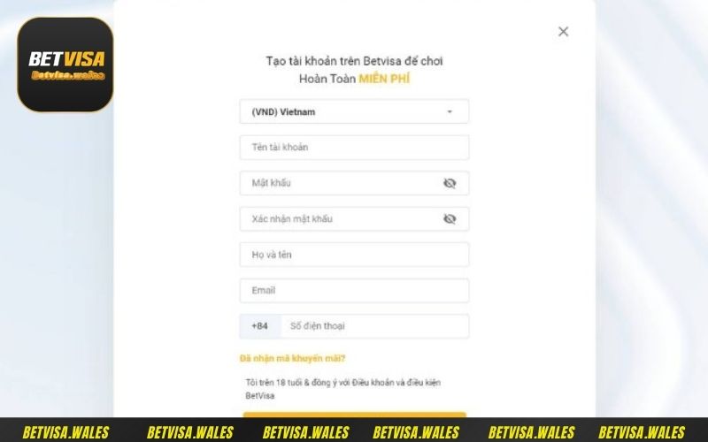 Người chơi chỉ cần thực hiện đăng ký tài khoản trên trang web